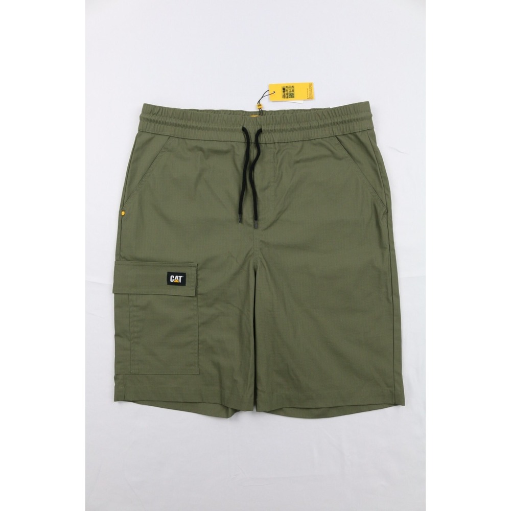 CAT Caterpillar Men's 9" Shorts Stretch Canvas Utility Work Shorts Dusty Olive S